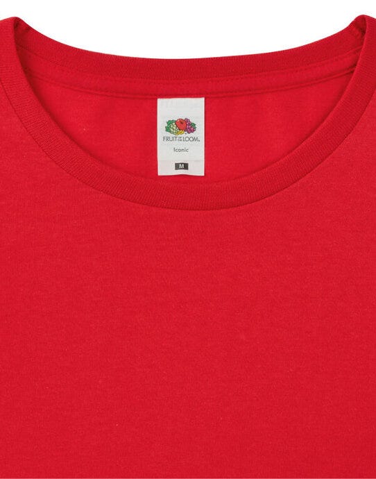 Fruit Of The Loom FOTL Iconic 150 Long Sleeve T - Red