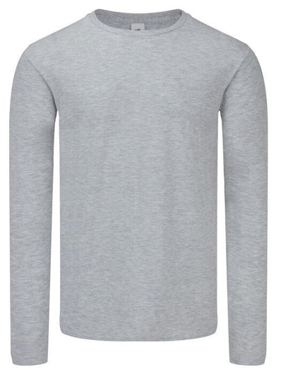 Fruit Of The Loom FOTL Iconic 150 Long Sleeve T - Heather Grey