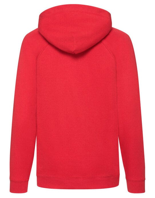 Fruit Of The Loom FOTL Kids Lightweight Hooded Sweat - Red