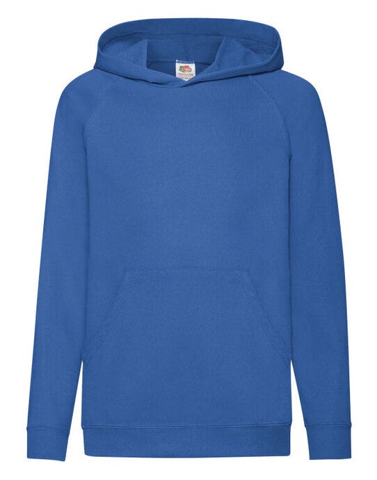 Fruit Of The Loom FOTL Kids Lightweight Hooded Sweat - Royal