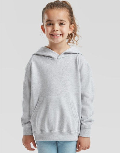 Fruit Of The Loom FOTL Kids Lightweight Hooded Sweat - Heather Grey