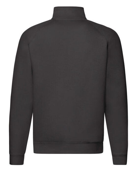 Fruit Of The Loom FOTL Mens Premium Zip Neck Sweat - Black
