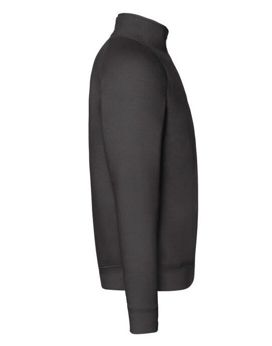 Fruit Of The Loom FOTL Mens Premium Zip Neck Sweat - Black