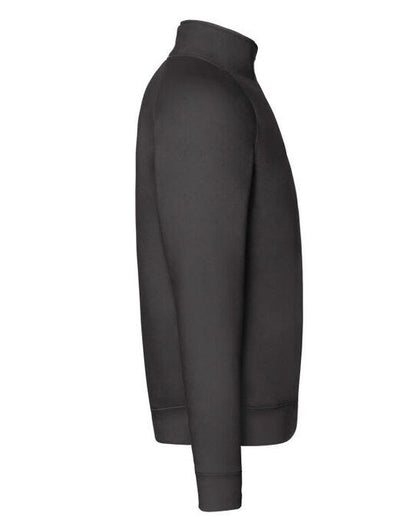 Fruit Of The Loom FOTL Mens Premium Zip Neck Sweat - Black