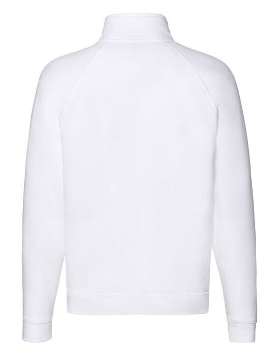 Fruit Of The Loom FOTL Mens Premium Zip Neck Sweat - White