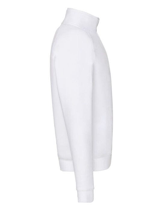 Fruit Of The Loom FOTL Mens Premium Zip Neck Sweat - White