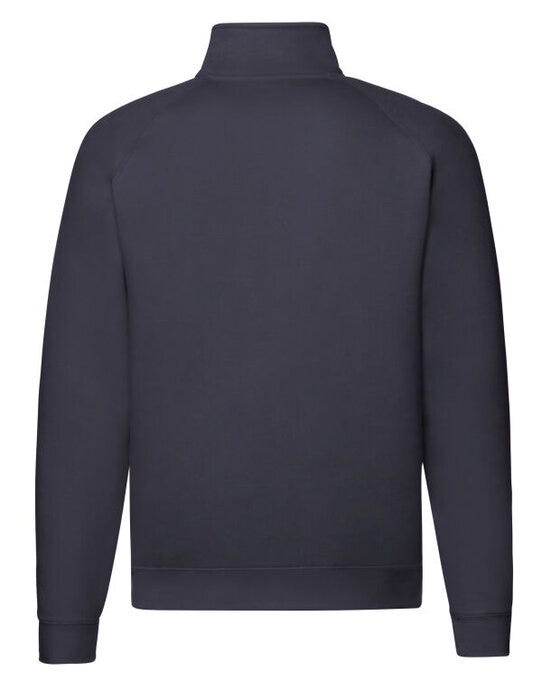 Fruit Of The Loom FOTL Mens Premium Zip Neck Sweat - Deep Navy