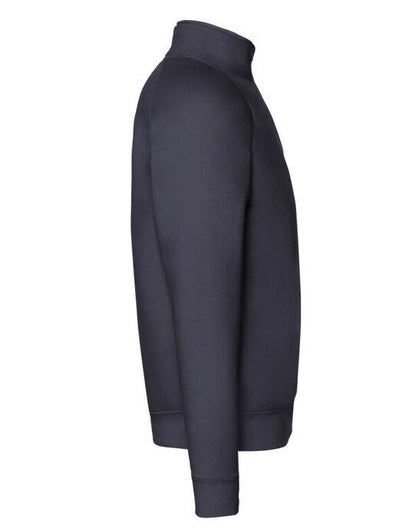 Fruit Of The Loom FOTL Mens Premium Zip Neck Sweat - Deep Navy