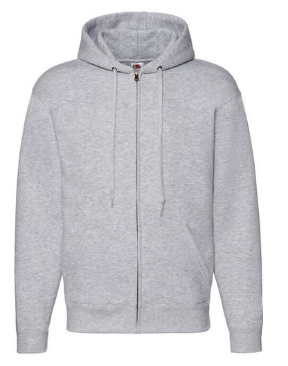 Fruit Of The Loom FOTL Mens Premium Hooded Sweat Jkt - Heather Grey