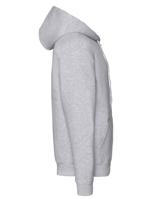 Fruit Of The Loom FOTL Mens Premium Hooded Sweat Jkt - Heather Grey