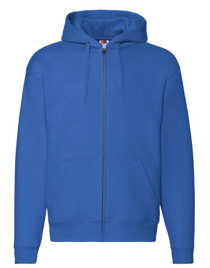 Fruit Of The Loom FOTL Mens Premium Hooded Sweat Jkt - Royal