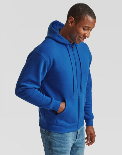 Fruit Of The Loom FOTL Mens Premium Hooded Sweat Jkt - Royal