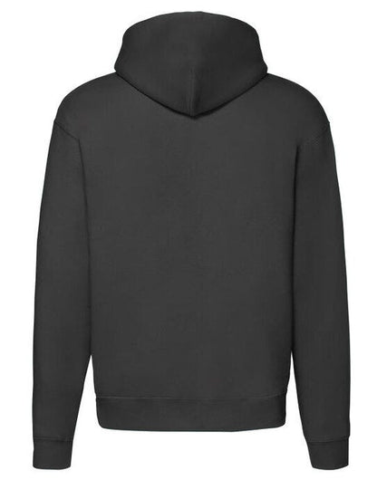 Fruit Of The Loom FOTL Mens Premium Hooded Sweat Jkt - Black