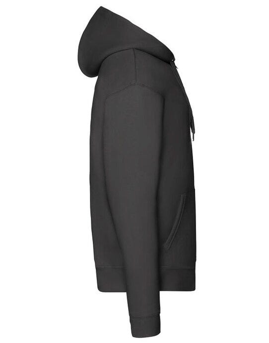 Fruit Of The Loom FOTL Mens Premium Hooded Sweat Jkt - Black