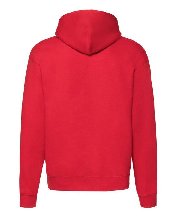 Fruit Of The Loom FOTL Mens Premium Hooded Sweat Jkt - Red
