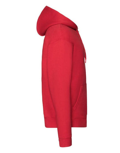 Fruit Of The Loom FOTL Mens Premium Hooded Sweat Jkt - Red