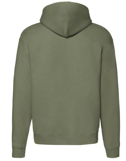 Fruit Of The Loom FOTL Mens Premium Hooded Sweat Jkt - Classic Olive