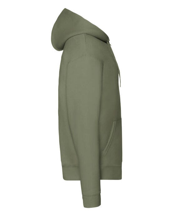Fruit Of The Loom FOTL Mens Premium Hooded Sweat Jkt - Classic Olive