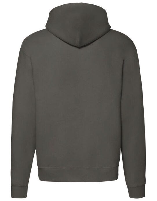 Fruit Of The Loom FOTL Mens Premium Hooded Sweat Jkt - Charcoal