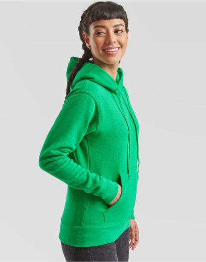Fruit Of The Loom FOTL Ladies Classic Hooded Sweat - Kelly Green