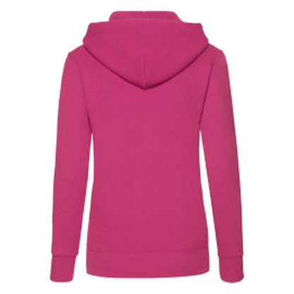 Fruit Of The Loom FOTL Ladies Classic Hooded Sweat - Fuchsia
