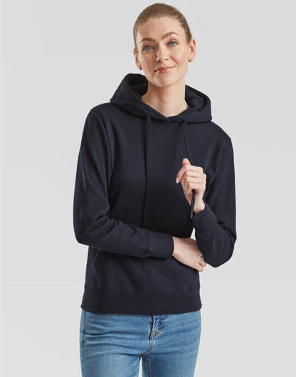 Fruit Of The Loom FOTL Ladies Classic Hooded Sweat - Deep Navy
