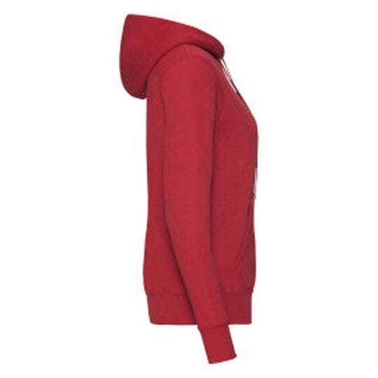 Fruit Of The Loom FOTL Ladies Classic Hooded Sweat - Red