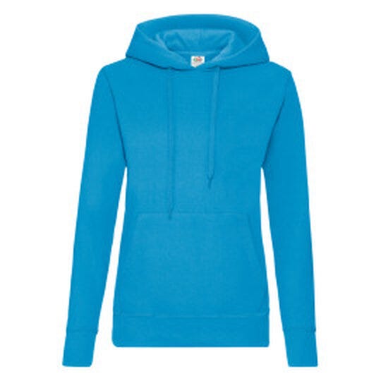 Fruit Of The Loom FOTL Ladies Classic Hooded Sweat - Azure Blue