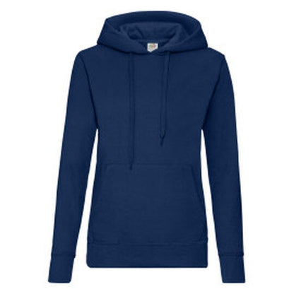 Fruit Of The Loom FOTL Ladies Classic Hooded Sweat - Navy Blue