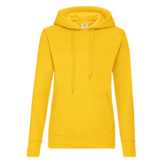 Fruit Of The Loom FOTL Ladies Classic Hooded Sweat - Sun