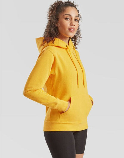 Fruit Of The Loom FOTL Ladies Classic Hooded Sweat - Sun
