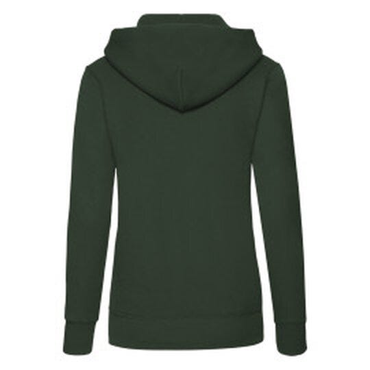 Fruit Of The Loom FOTL Ladies Classic Hooded Sweat - Bottle Green