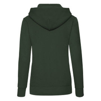 Fruit Of The Loom FOTL Ladies Classic Hooded Sweat - Bottle Green