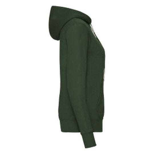 Fruit Of The Loom FOTL Ladies Classic Hooded Sweat - Bottle Green