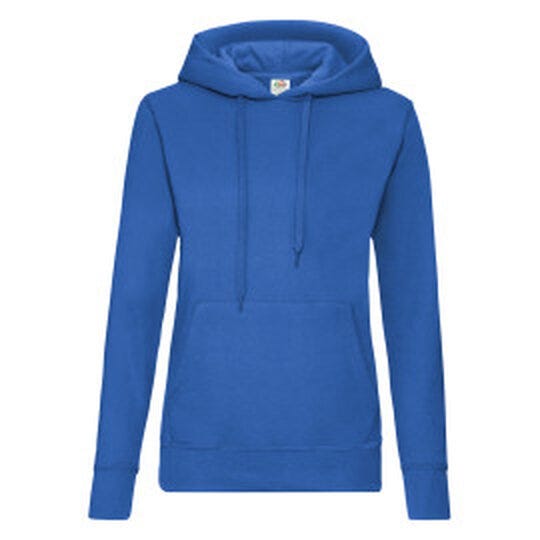 Fruit Of The Loom FOTL Ladies Classic Hooded Sweat - Royal