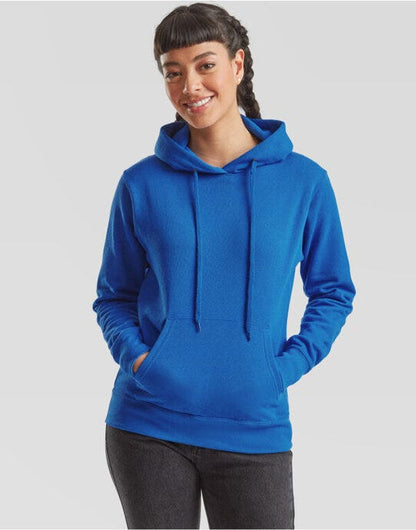 Fruit Of The Loom FOTL Ladies Classic Hooded Sweat - Royal