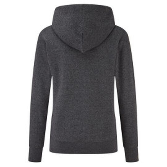 Fruit Of The Loom FOTL Ladies Classic Hooded Sweat - Dark Heather