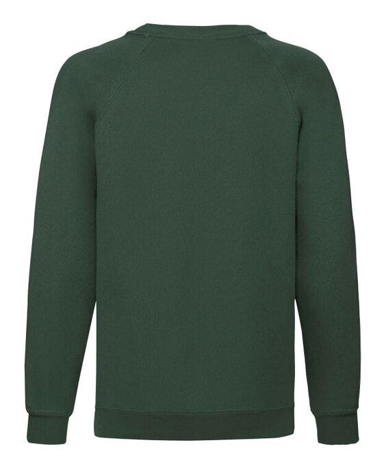 Fruit Of The Loom FOTL Kids Classic Raglan Sweat - Bottle Green