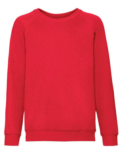 Fruit Of The Loom FOTL Kids Classic Raglan Sweat - Red