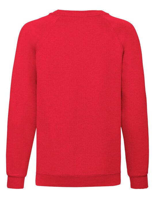 Fruit Of The Loom FOTL Kids Classic Raglan Sweat - Red