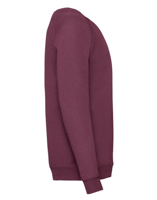 Fruit Of The Loom FOTL Kids Classic Raglan Sweat - Burgundy