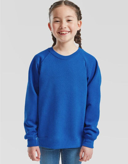 Fruit Of The Loom FOTL Kids Classic Raglan Sweat - Royal