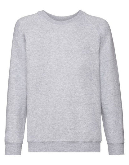 Fruit Of The Loom FOTL Kids Classic Raglan Sweat - Heather Grey