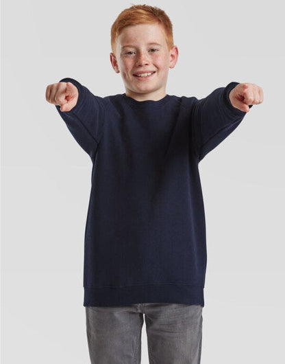 Fruit Of The Loom FOTL Kids Classic Raglan Sweat - Deep Navy