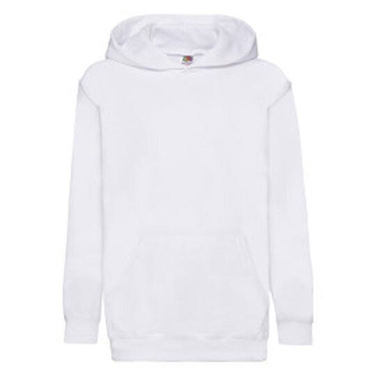 Fruit Of The Loom FOTL Kids Classic Hooded Sweat - White