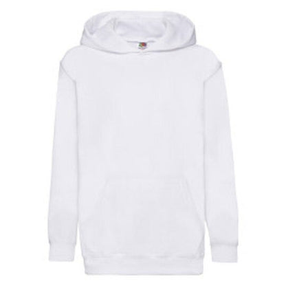 Fruit Of The Loom FOTL Kids Classic Hooded Sweat - White