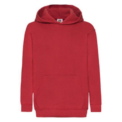 Fruit Of The Loom FOTL Kids Classic Hooded Sweat - Red
