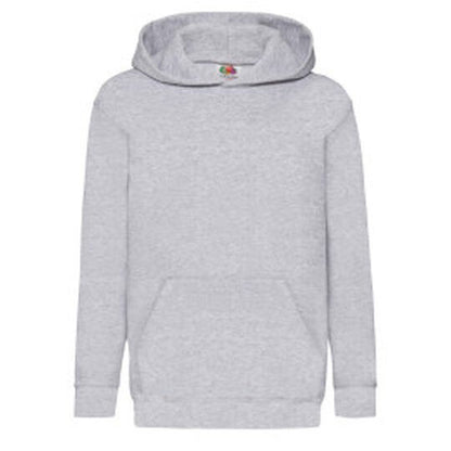 Fruit Of The Loom FOTL Kids Classic Hooded Sweat - Heather Grey