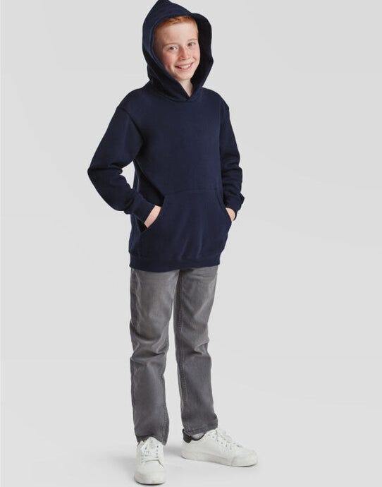 Fruit Of The Loom FOTL Kids Classic Hooded Sweat - Deep Navy