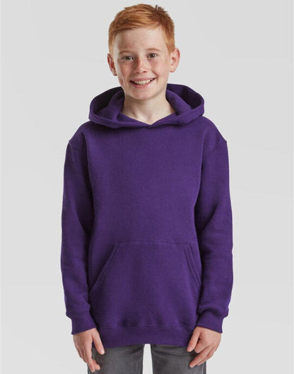 Fruit Of The Loom FOTL Kids Classic Hooded Sweat - Purple